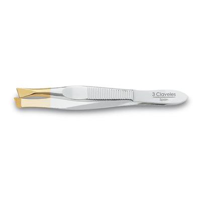 SESGADA ANCHA PINZA P.ORO 8 CM. D 3C