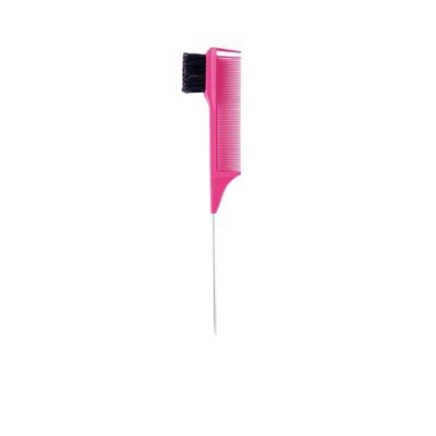 PINK COMB+ BLACK BRISTLE EDGE BRUSH COMB
