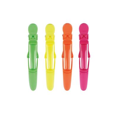YELLOW, PINK, GREEN, ORANGE HAIR CLIP SET 4PCS-BOX
