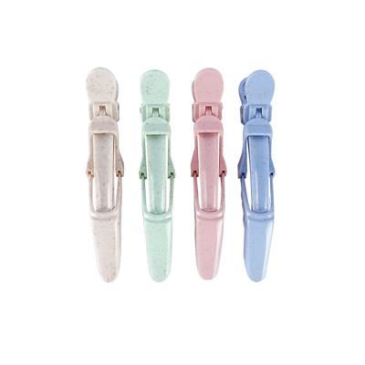 GREEN, PINK, BLUE, NATURAL HAIR CLIP SET 4PCS-BOX
