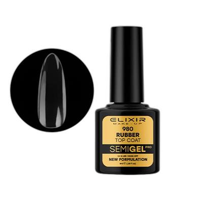 RUBER TOP COAT SEMI GEL COLOR 8 ML ELIXIR Nº 980