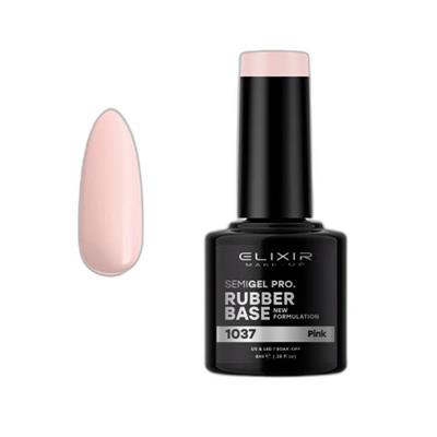 SEMI GEL COLOR 8 ML RUBBER BASE PINK ELIXIR
