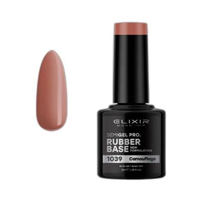 SEMI GEL COLOR 8 ML RUBBER BASE CAMOUFLAGE ELIXIR