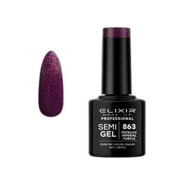 METALLIC IMP. PURPLE SEMI GEL COLOR 8 ML ELIXIR Nº 863