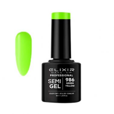 GREEN YELLOW SEMI GEL COLOR 8 ML ELIXIR Nº 986