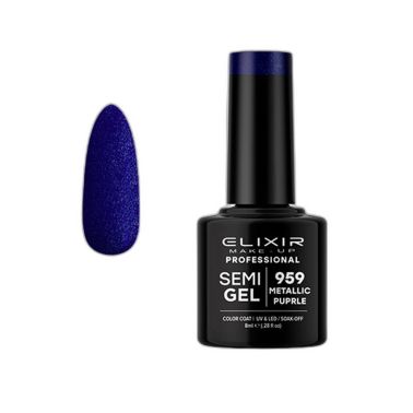 METALLIC PURPLE SEMI GEL COLOR 8 ML ELIXIR Nº 959