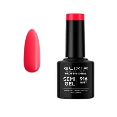 RUBY SEMI GEL COLOR 8 ML ELIXIR Nº 916