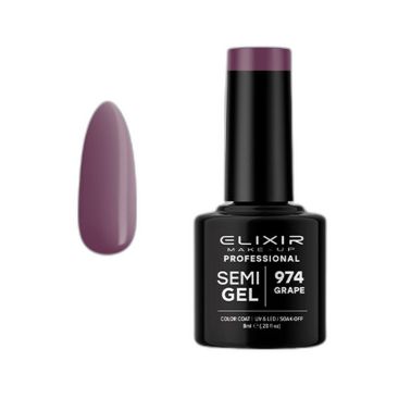 GRAPE SEMI GEL COLOR 8 ML ELIXIR Nº 974
