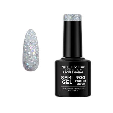 MULTI 3D SILVER SEMI GEL COLOR 8 ML ELIXIR Nº 900