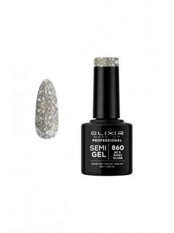 80'S SHINY SILVER SEMI GEL COLOR 8 ML ELIXIR Nº 860