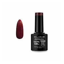SEMI GEL COLOR 8 ML BLACK HEART GLITTER Nº 1003 ELIXIR
