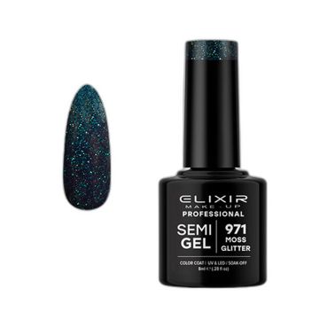 MOSS GLITTER SEMI GEL COLOR 8 ML ELIXIR Nº 971