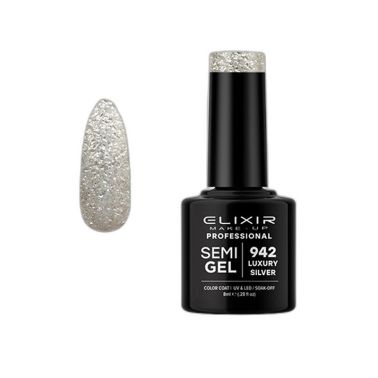 LUXURY SILVER SEMI GEL COLOR 8 ML ELIXIR Nº 942