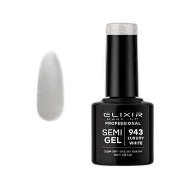 LUXURY WHITE SEMI GEL COLOR 8 ML ELIXIR Nº 943
