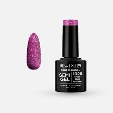 SEMI GEL COLOR 8 ML SPICY PINK GLITTER Nº 1028 ELIXIR