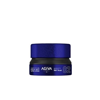 HAIR STYLING AQUA WAX ULTRA STRONG NAVY BLUE 02 155ML NUEVO FORMATO AGIVA