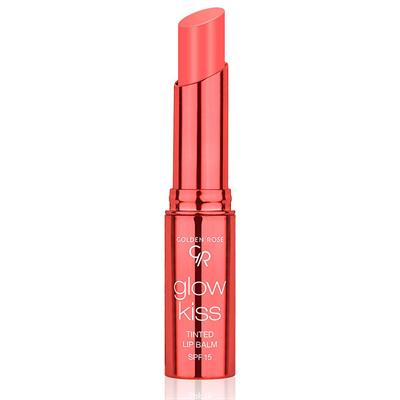 GLOW KISS TINTED LIP BALM PEACH SHAKE GOLDEN ROSE