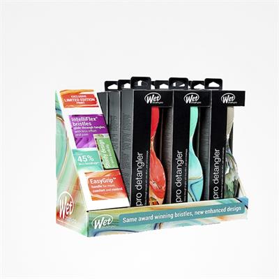 WET BRUSH PROFESSIONAL PRO ORGANIC SWIRL EXPOSITOR CEPILLOS 9 UNIDS
