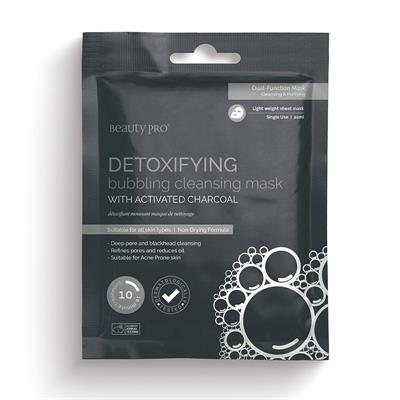 DETOXIFYING BUBBLING CLEANSING MASK WITH ACTIVATED CHARCOAL BEAUTY PRO 18ML
