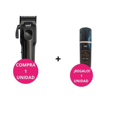 WAD KIT CORTE IMPULSE BLACK CLIPPER + HARDEL BARBER SPRAY
