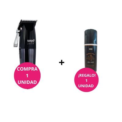 WAD KIT CORTE ZEFIR HAIR CLIPPER BLACK-SILVER + HARDEL BARBER SPRAY
