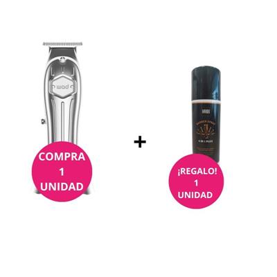 WAD KIT CORTE DOMI HAIR TRIMMER SILVER + HARDEL BARBER SPRAY
