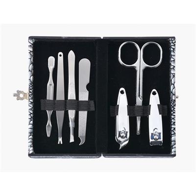 KIT DE MANICURA 7 PIEZAS NEGRO SCALES BLACK BIFULL
