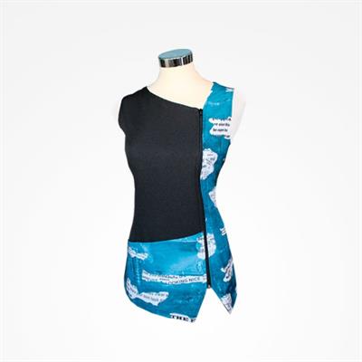 CHALECO NEGRO ESTAMPADO TALLA 36 ARCO-IRIS DADÁ BLUE MOD. 2007.12-A BIFULL
