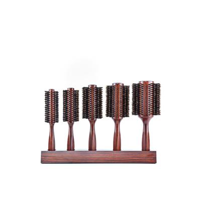 EXPOSITOR CEPILLOS REDONDOS MADERA DE ÉBANO EBONY BIFULL (NO INCLUYE CEPILLOS)