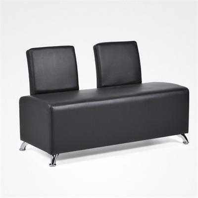 SILLÓN DE ESPERA DOBLE SELENE DOUBLE BLACK BIFULL