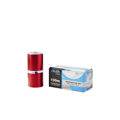 ROLLO ROJO PAPEL DE ALUMINIO PACK 100M 12CM×100M×15 MICRAS
