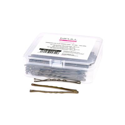 BIFULL CLIP ONDULADO BRONCE 59MM CAJA 150UNDS
