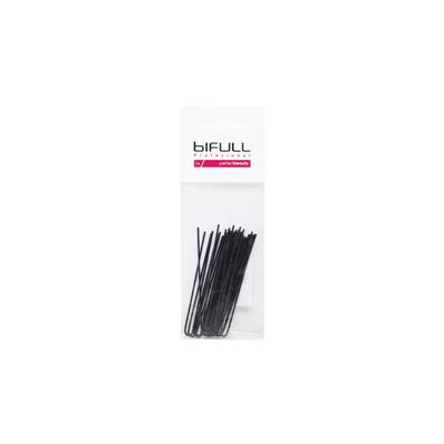 HORQUILLAS MOÑO BOLSA 20UNDS 67MM NEGRO BIFULL