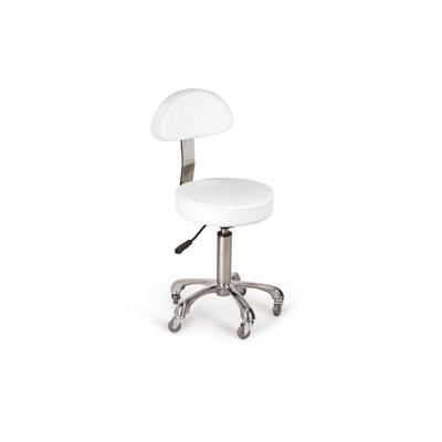 TABURETE FREESIA CON RESPALDO BLANCO
