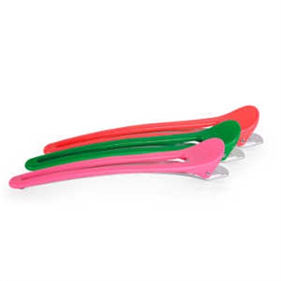 PINZA PATO PLASTICO COLORES 12 UDS.
