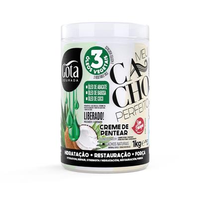 PARA PENTEAR MEU CACHO PERFEITO 3 ÓLEOS VEGETAIS CREMA 1KG
