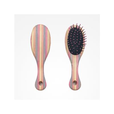 CEPILLO MINI STRIPED BAMBOO OVALADO PÚA PLÁSTICO BIFULL