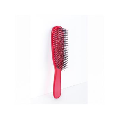 CEPILLO PLANO TRANSPARENTE PÚA PLÁSTICO KRYSTAL BRUSH RED BIFULL