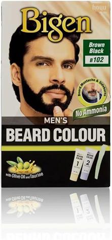 MEN'S BEARD COLOUR B102 BROWN BLACK BIGEN
