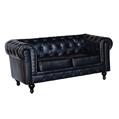 ESPERA CHESTER DOS PLAZAS NEGRO SILLÓN