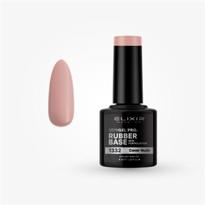 SEMI GEL COLOR 8 ML RUBBER BASE COAT COVER NUDE Nº 1332 ELIXIR