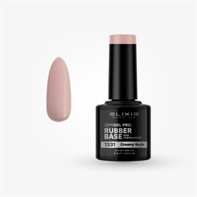 SEMI GEL COLOR 8 ML RUBBER BASE COAT CREAMY NUDE Nº 1331 ELIXIR