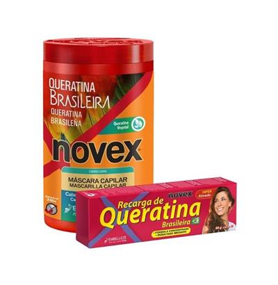 NOVEX MASCARILLA 400GR + RECARGA 80GR QUERATINA BRASILEÑA PACK