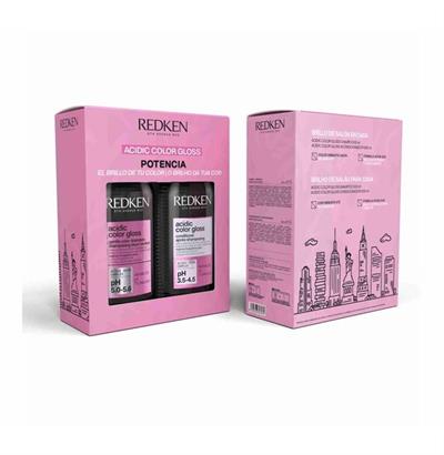 RK ACIDIC COLOR GLOSS POTENCIA SHAMPOO + CONDITIONER COFRE