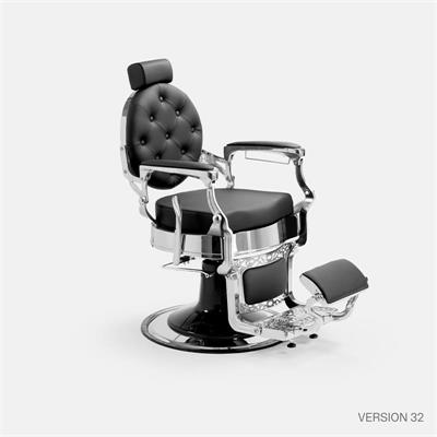 MAE SILLÓN DE BARBERO PLATA-NEGRO
