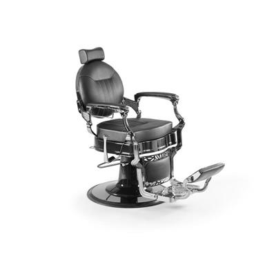 MIGE SILLA DE BARBERÍA PLATA-NEGRO
