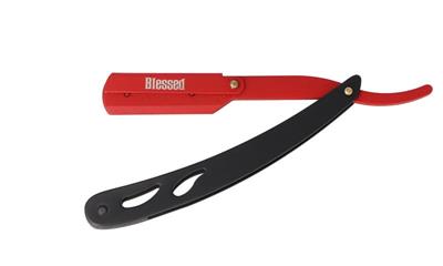 MARIPOSA NAVAJA MANGO METAL ROJO BLESSED
