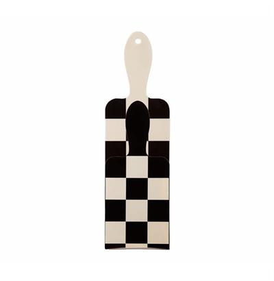 PACK CHECKERED CREAM-BLACK PADDLE