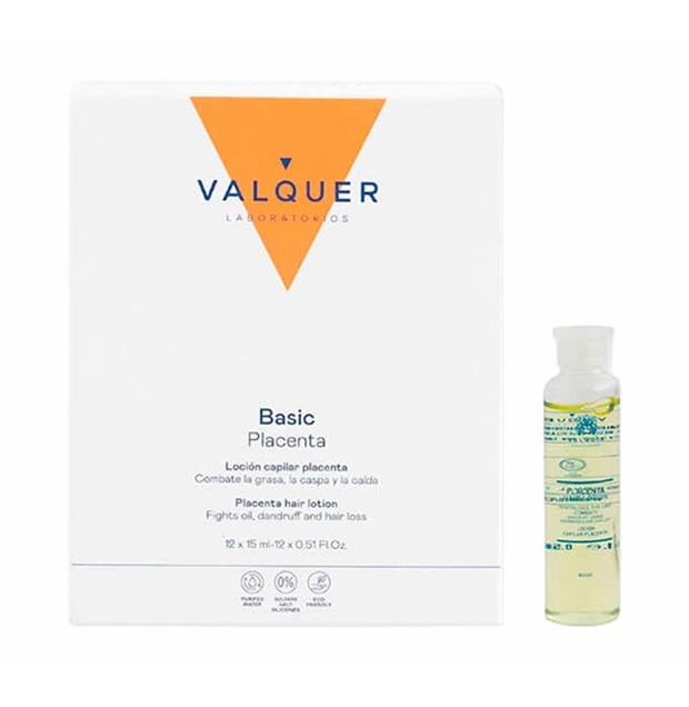 LOCION CAPILAR PLACENTA 12 X 15 ML VALQUER