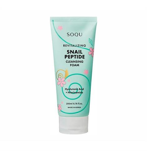 SNAIL PEPTIDE REVITALIZING CLEANSING FOAM SOQU